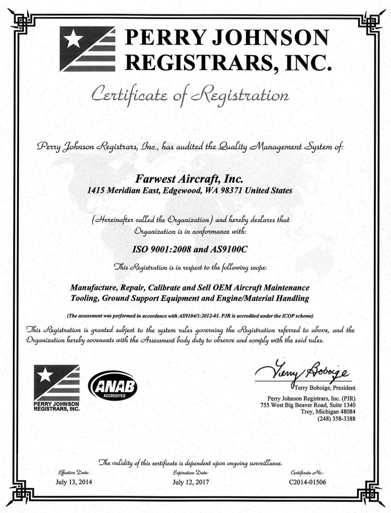 AS9100 Registration Certification Color Copy – NOT TO BE SENT TO ...